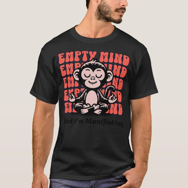 Camiseta Funny Manifesting Monkey, Beginner Yoga Meditation (Anverso)