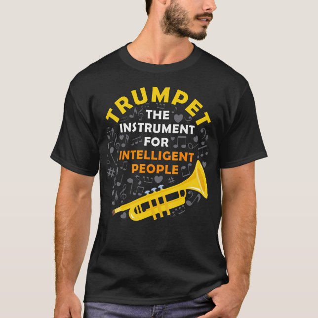 Camiseta Funny Marching Band Jazz Trumpet Brass Player Humo (Anverso)