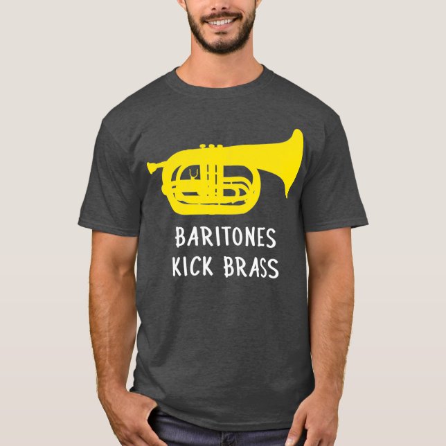 Camiseta Funny marching baritone  Baritones kick brass (Anverso)