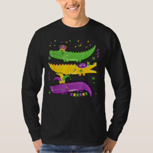 Camiseta Funny Mardi Gras Alligator Fat Bead Tuesday For Ki