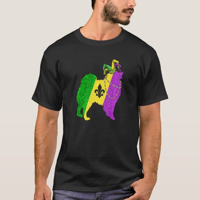 Camiseta Funny Mardi Gras American Eskimo Dog Mardi Gras Ha (Anverso)