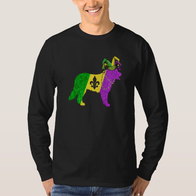 Camiseta Funny Mardi Gras Bernese Mountain Dog Mardi Gras H (Anverso)