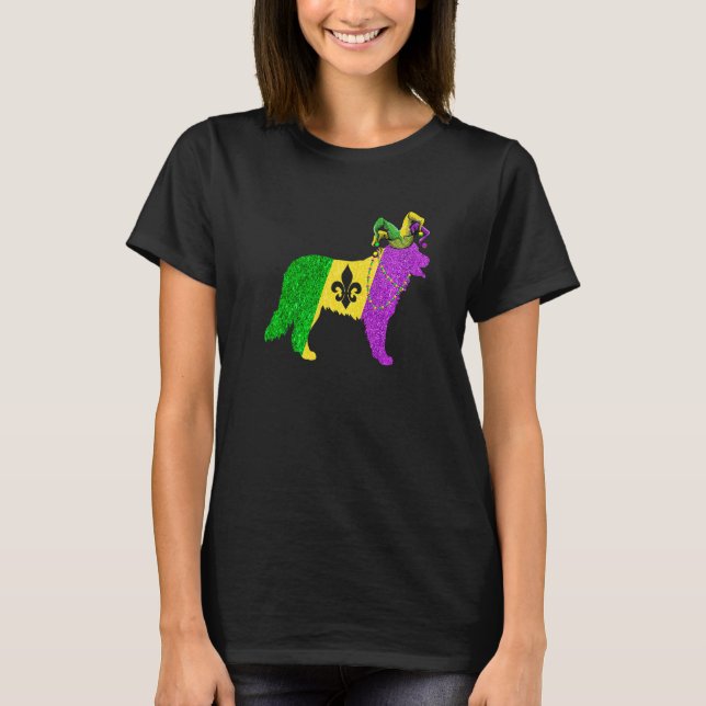 Camiseta Funny Mardi Gras Bernese Mountain Dog Mardi Gras H (Anverso)