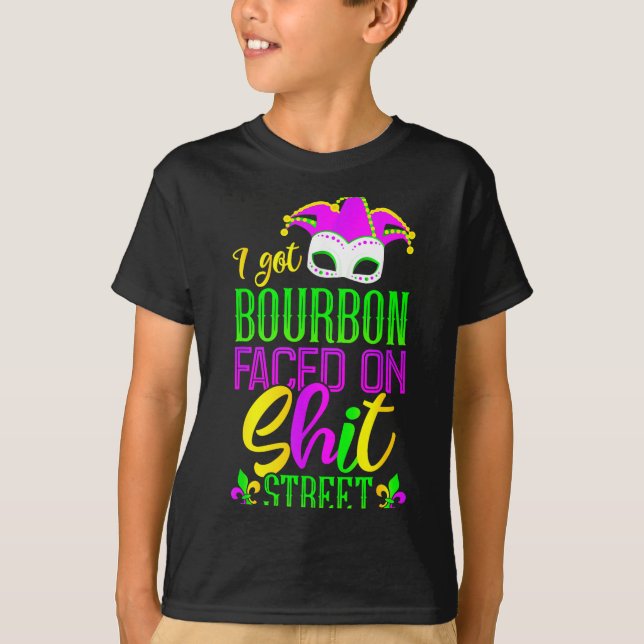Camiseta Funny Mardi Gras Bourbon Street , New Orleans Drin (Anverso)