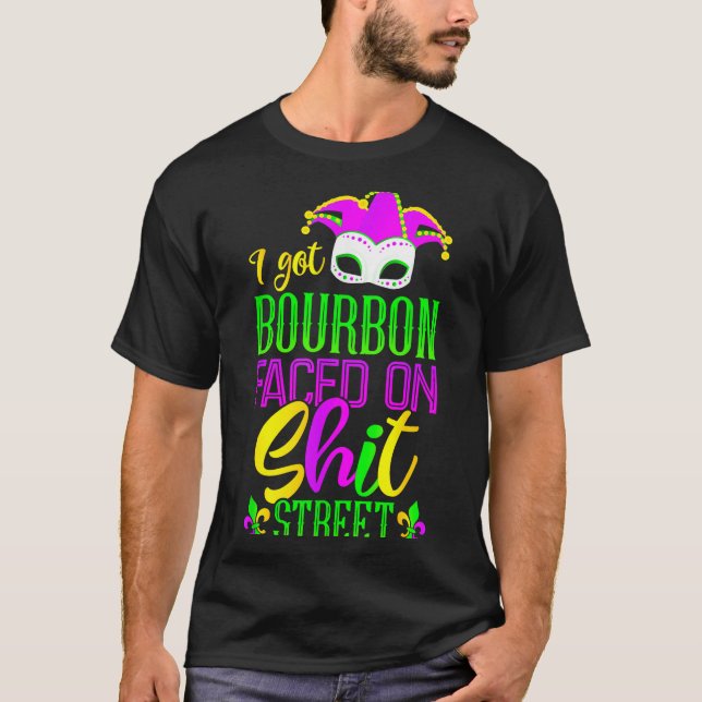 Camiseta Funny Mardi Gras Bourbon Street , New Orleans Drin (Anverso)