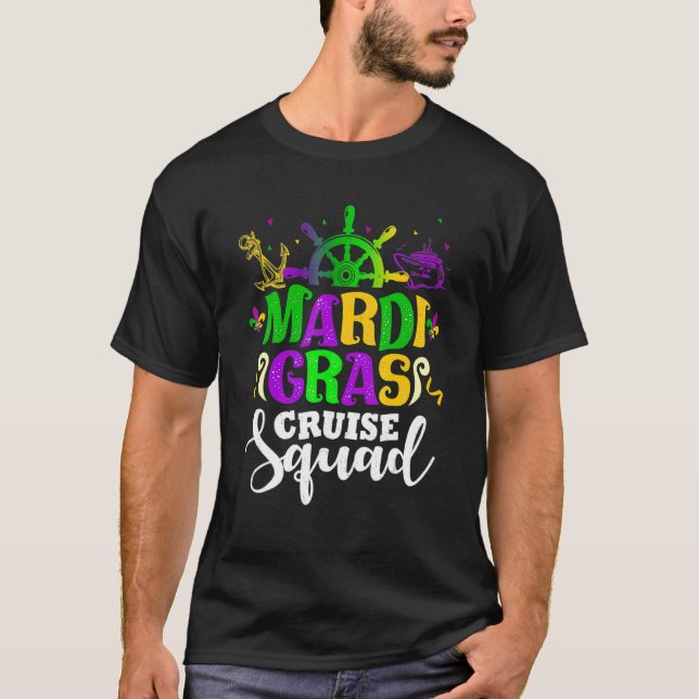 Camiseta Funny Mardi Gras Cruise Cruising Mask Cruise Ship  (Anverso)