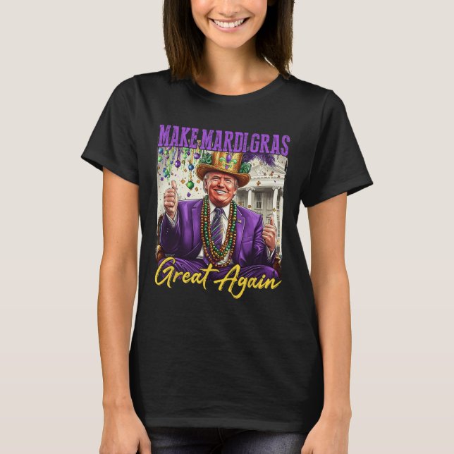Camiseta Funny Mardi Gras Donald Trump Mardi Gras Estadouni (Anverso)