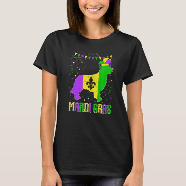 Camiseta Funny Mardi Gras Golden Retriever Dog Dad Mom Mard (Anverso)