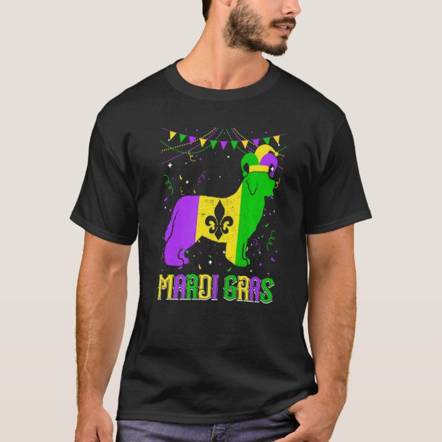 Camiseta Funny Mardi Gras Newfoundland Dog Dad Mom Mardi Gr (Anverso)