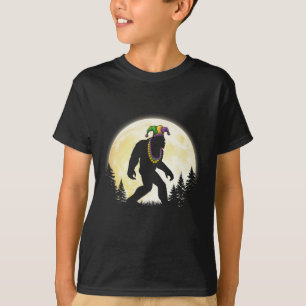 Camiseta Funny Mardi Gras Niños Pie Grande Hombres Sasquatc