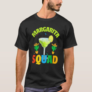 Camiseta Funny Margarita Squad Sombrero Cactus Cine Mexican