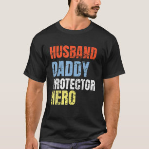 Camiseta Funny marido papá protector héroe padre cumpleaños