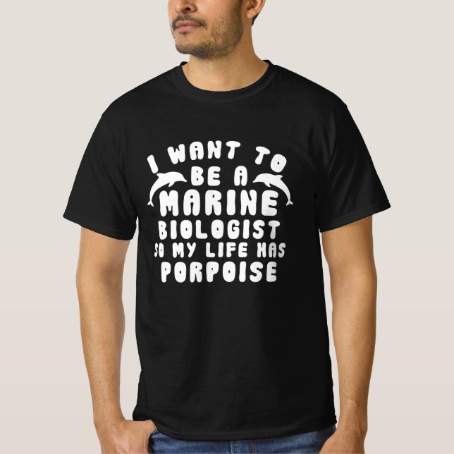 Camiseta Funny Marine Biologist Porpoise Cute Future Marine (Anverso)