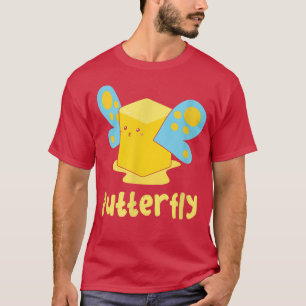 Camiseta Funny Mariposa De Mantequilla Con Wings Food Br