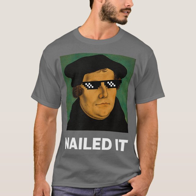 Camiseta Funny Martin Luther Se Escapó De Gafas De Sol (Anverso)