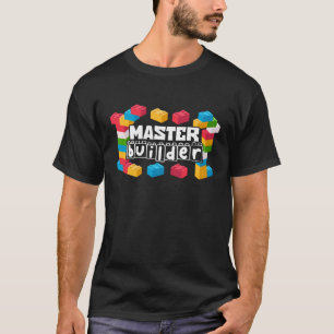 Camiseta Funny Master Builder Bloques De Construcción Hombr