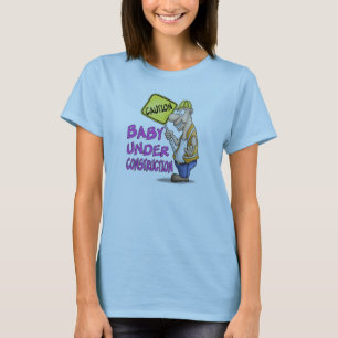 Camiseta Funny Maternity T Shirts: Baby Under Construction