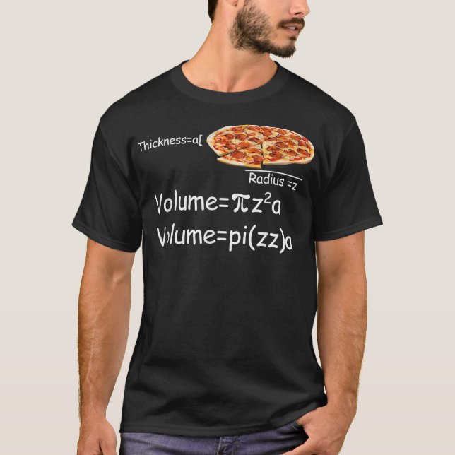 Camiseta Funny Math and Pizza equation Funny Math and Pizza (Anverso)