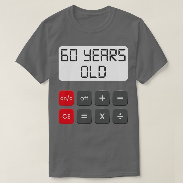 Camiseta Funny Math Geek Regalo de cumpleaños número 60 año (Diseño del anverso)