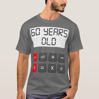 Camiseta Funny Math Geek Regalo de cumpleaños número 60 año