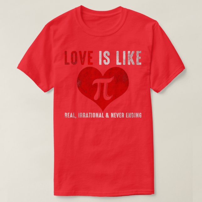 Camiseta Funny Math Love Día de San Valentín (Diseño del anverso)
