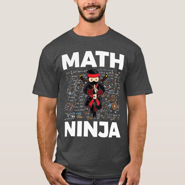 Camiseta Funny Math Ninja For Mathematics Teacher Student M (Anverso)