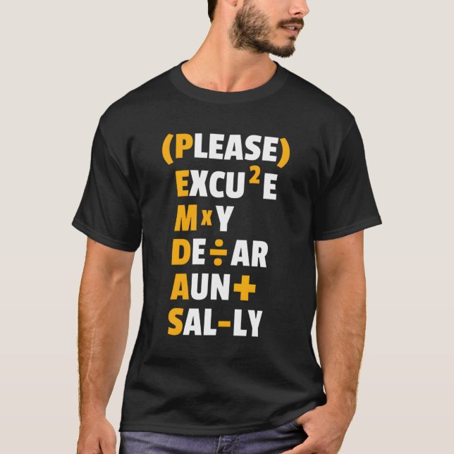 Camiseta Funny Math Rules Pemdas Pun Teachers Day (Anverso)