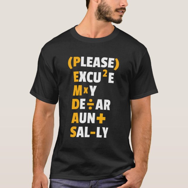 Camiseta Funny Math Rules Pemdas Pun Teachers Day (Anverso)