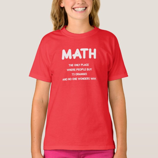 Camiseta Funny Math science school nerd (Anverso)