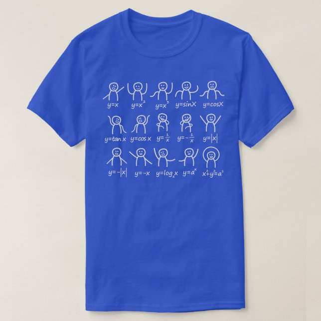 Camiseta Funny Math Stick Figuras humor diseño Math lover S (Diseño del anverso)
