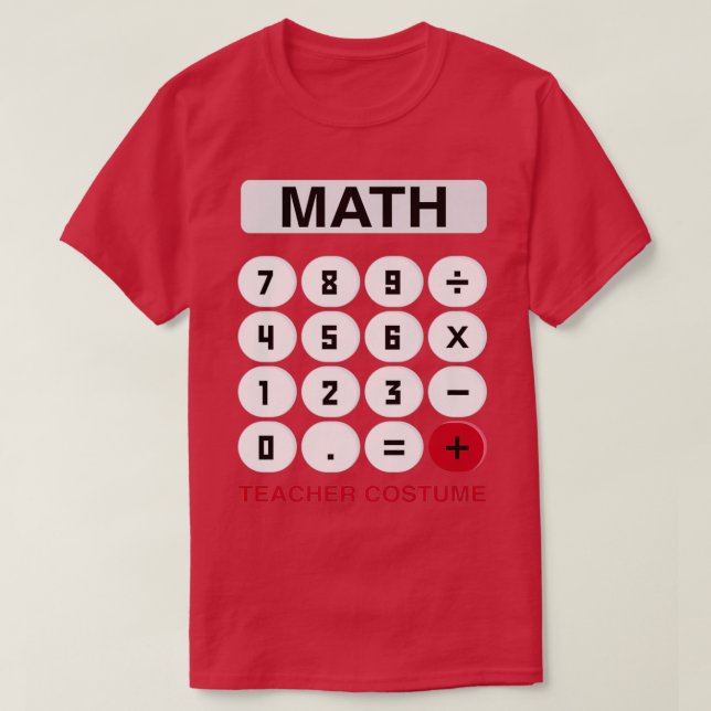 Camiseta Funny Math Teacher Halloween Calculadora Easy Cost (Diseño del anverso)