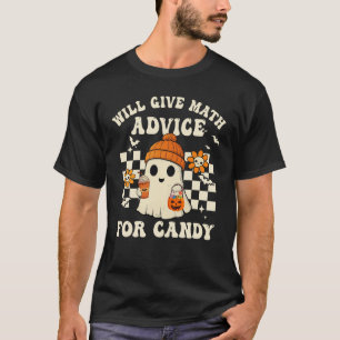 Camiseta Funny Math Teacher Halloween Ghost Costume Math Lo