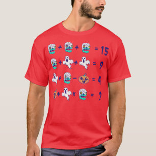 Camiseta Funny Math Teachers Operations Pregunta Halloween 