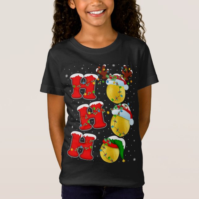 Camiseta Funny Mating Family Santa Ho Ho Ho Ho Ho Ho Lemon  (Anverso)