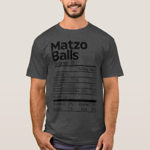 Camiseta Funny Matzo Balls Nutrición Navidades Hanukka