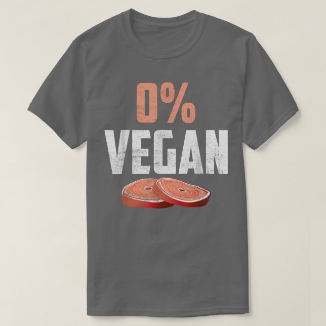 Camiseta Funny Meat Eater 0 Vegan BBQ  (Diseño del anverso)