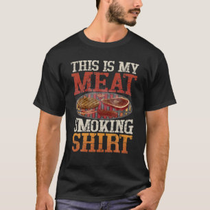 Camiseta Funny Meat Smok BBQ Grill Lover Pit Master Smok