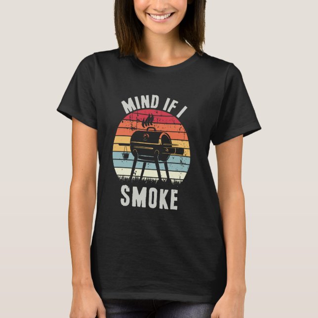 Camiseta Funny Meat Smoker Grill Masters Mind Si Fumo BB (Anverso)
