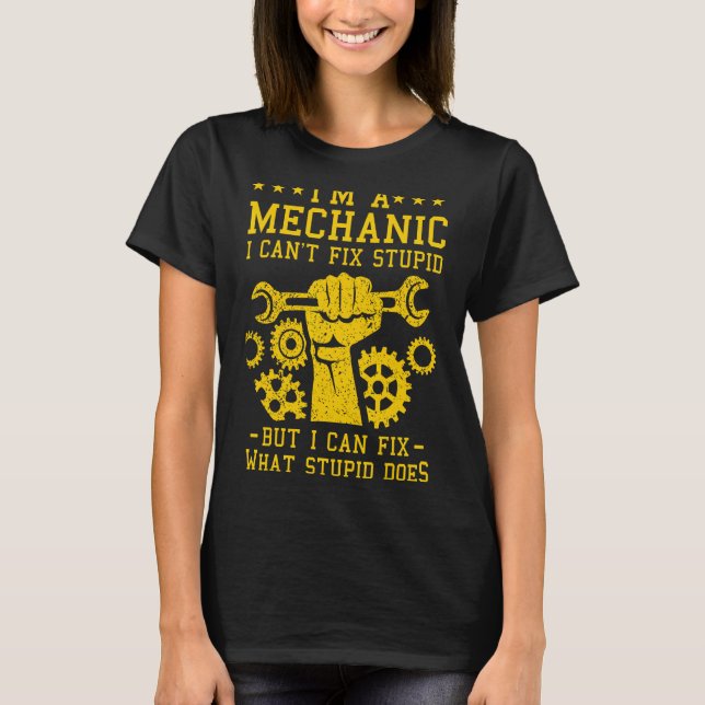 Camiseta Funny Mecánica de Automóviles Hombres Mujeres Niño (Anverso)
