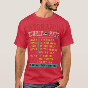 Camiseta Funny Mechanic Hourly Rate Gift  Labor Rates (8) 