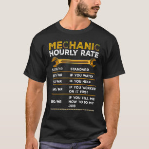 Camiseta Funny Mechanic Hourly Rate Gifts Shirt Labor Rates