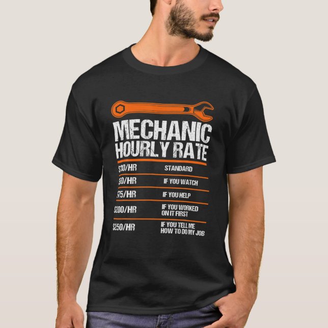 Camiseta Funny Mechanic Hourrate Future Mechanic (Anverso)