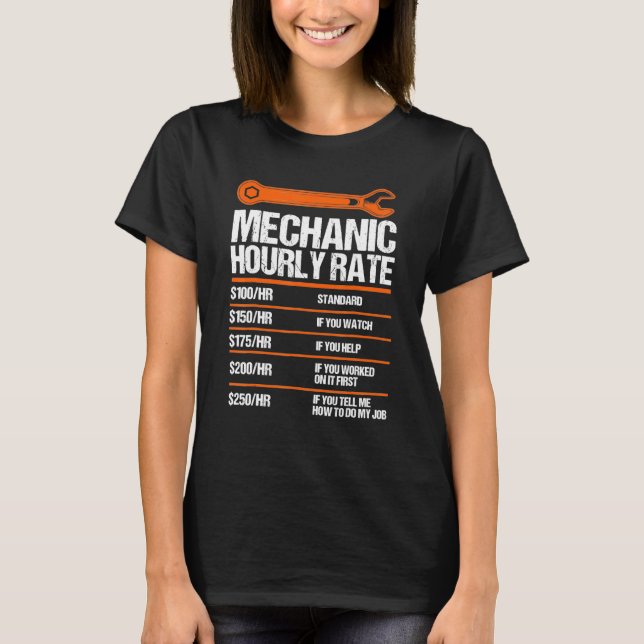 Camiseta Funny Mechanic Hourrate Future Mechanic (Anverso)
