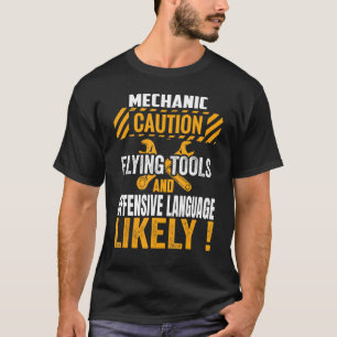 Camiseta Funny Mechanic Mantenimiento Hombre Coches Garage