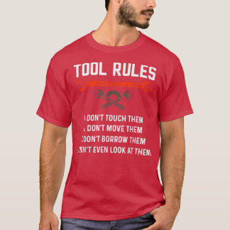 Camiseta Funny Mechanic Tool Rules Auto Reparación Automáti