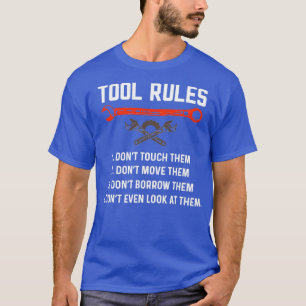 Camiseta Funny Mechanic Tool Rules Auto Reparación Automáti
