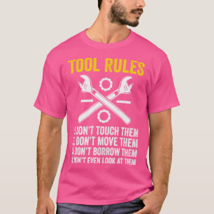 Camiseta Funny Mechanic Tool Rules Auto Repare el Mecánico 