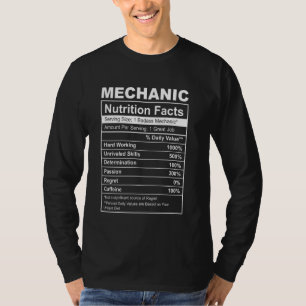 Camiseta Funny Mechantion Nutrition Hacts Label Car Machine