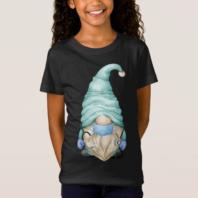 Camiseta Funny Médica Gnomie Cute Enfermera Gnome (Anverso)