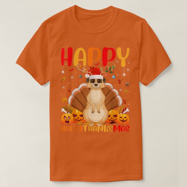 Camiseta Funny Meerkat Animal Lover Happy Meerkat HelloThan (Diseño del anverso)